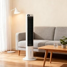 MarkEntegra Kule Tipi Vantilatör, 70W Güç, 3 Hız Ayarı ve 3l Su Tankı ile Sessiz Soğutma
