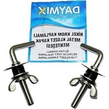 MarkEntegra Daymıx Klozet Kapak Menteşesi, Nikel Krom Kaplamalı Metal, Alttan Sıkmalı Vida, Delikli Klozet Taşlarına Uyumlu