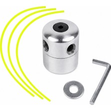 Renas Store Metal Örümcek Misina Başlığı, Alüminyum Alaşım, 4 Çıkışlı, Gümüş, Allen Anahtarı Dahil, Çim Biçme ve Yabani Ot Temizliği Için