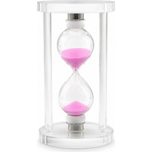 Shopwave Büyük Cam Kum Saati Cam Standlı= Çap: 7.5cm-Yükseklik: 15CM (5047)