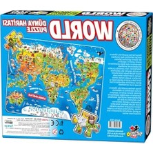 MarkEntegra Dünya Haritası Temalı Eğlenceli Puzzle Seti