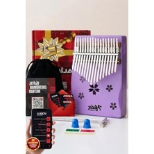 MarkEntegra 17 Tuşlu Mor Kalimba, Yüksek Kaliteli Ahşap Set