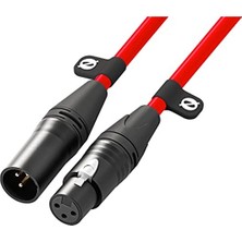MarkEntegra 3 Metre Uzunlukta Premium Xlr Kablo, Kırmızı Renk