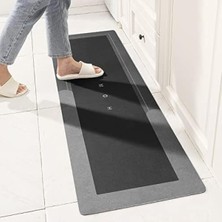 MarkEntegra Süper Emici Kaymaz Banyo Paspası - Koyu Gri, 45 cm x 149 cm
