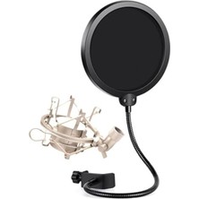 MarkEntegra Pop Filter ve Metal Shock Mount Seti, Mikrofon Koruma Amaçlı