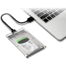 Netojen NT-552 2.5" USB 3.0 Taşınabilir Harici Harddisk Kutusu Şeffaf