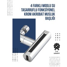 Hace Bazaar 4 Modlu Musluk Başlığı | Şelale, Yağmur, Sprey, Köpük Akışı | Yüksek Basınç Performansı | Modern Tasarım