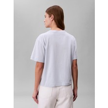 Calvin Klein Kadın / Kız Mavi Calvin Klein Ss Boxy Graphıc T-Sh, Cıq, Xxs Mavi Kadın T-Shirt