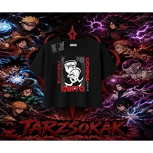 Tarzsokak Obito Uchiha Naruto Anime Karakteri Kadın Crop Tişört Beyaz