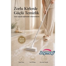 JOYMOP Döner Başlıklı Köpürten Sert Kıllı Zemin Çekpas Fırçası – Çekçekli Halı, Fayans ve Banyo Temizleme Fırçası