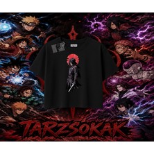 Tarzsokak Madara Uchiha Naruto Anime Karakteri Kadın Crop Tişört Beyaz