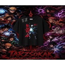 Tarzsokak Kakashi Hatake Naruto Anime Karakteri Kadın Crop Tişört Beyaz