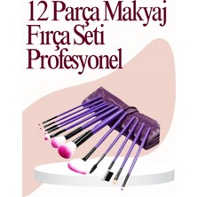 Hace Bazaar Yumuşak Fiber Kıllardan Oluşan 12'li Makyaj Fırçası Seti Göz Farı Allık ve Kontür Için