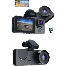 Hace Bazaar 3 Kameralı 2 Inç 1080P Araç Içi Kamera Sürüş Kamerası Carplay