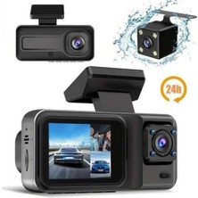 Hace Bazaar 1080P 3 Lensli Wifi Araç Içi Kameralı Ekran Dvr Kaydedici Gece Görüşlü