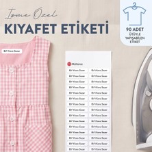 Mühürce Kıyafet Isim Etiketi Isme Özel Ütü Ile Yapışan Dikişsiz 90 Adet (45X10 Mm) Beyaz2
