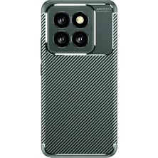 Royaleks Xiaomi Mi 14T Pro Kılıf Auto Focus Karbon Kapak - Koyu Yeşil