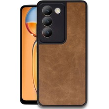 Royaleks Vivo V30 Lite 4g Kılıf Aras Deri Kapak - Taba