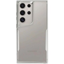 Royaleks Samsung Galaxy S24 Ultra Kılıf Boyi Silikon Kapak - Gümüş