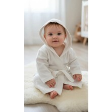 Babyzey.Tr Müslin 4 Kat Bornoz Krem rengi