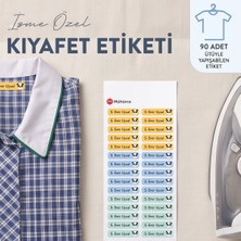 Mühürce Kıyafet Isim Etiketi Isme Özel Ütü Ile Yapışan Dikişsiz 90 Adet (45X10 Mm) Panda