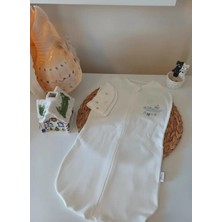 Babyzey.Tr Yelkenlii Kundak ve Şapka  Ekru