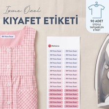 Mühürce Kıyafet Isim Etiketi Isme Özel Ütü Ile Yapışan Dikişsiz 90 Adet (45X10 Mm) Pembe
