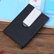 Boldy Alüminyum Kartlık - Para Klipsli Otomatik Kartlık - Mekanizmalı Kartlık - Metal Slim Kartlık - Mekanizmalı Kredi Kartlığı - Otomatik Klipsli Kartlık
