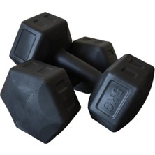 Dambıl Seti Fitness Vücut Geliştirme Aleti 5 kg x 2 Adet 10 kg Dumbell Ağırlık Seti - Siyah