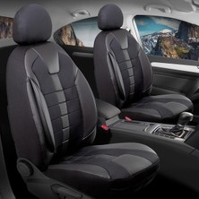 Renault Duster ile Uyumlu Lüx Deri Detaylı Oto Koltuk Kılıfı Ön Arka Takım Vista Siyah