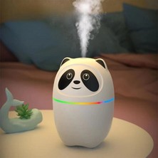 Hace Bazaar Sevimli Panda Figürlü Hava Nemlendirici – Ultrasonik Soğuk Buhar Makinesi, LED Işıklı Masaüstü Oda Nemlendirici (4887)