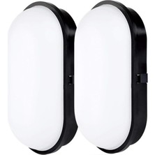 Su Geçirmez 20W Siyah Kasa Beyaz Işık 6400K Bahçe Teras Banyo Iç Dış Mekan LED Işık 2000LM