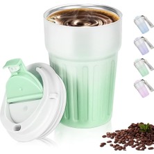 Kahve Termosu Paslanmaz Çelik Su Matarası Spor Matarası, Kapaklı 400 Ml, Sızdırmaz Çocuk Şi�