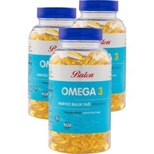 3 Kutu Omega 3 Norveç Balık Yağı (Trigliserid) 1380 x 200 Softjel Omega3