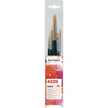 Brushes 4226 Nova Fırça Seti, Sulu Boya, Yağlı ve Akrilik Boyalar Için, Sentetik, Çeşitli Boy