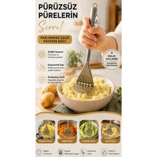 Sevora Home Patates Ezici Paslanmaz Çelik Kolay Temizlenebilir Patates Ezme Aparatı,