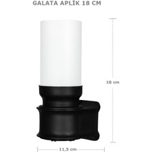 Zita Galata Serisi Duvar Apliği – Bahçe ve Yol Aydınlatma Lambası, Su Geçirmez IP54, E27 Duy,