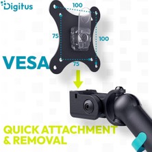 Monitör Tutucusu - Bir Monitör - 35 Inçe Kadar - Mekanik Yay - 10 kg Taşıma Kapasitesi - Düz V