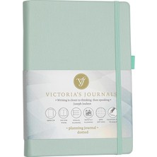 Sert Kapak Planlayıcı Noktalı Defter, 14X20 cm - Mint Yeşil