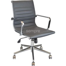 Ofis Krom Çalışma Koltuğu & Ergonomik Ayarlanabilir Ofis Koltuk Tasarımı & 360 Derece Dönebil
