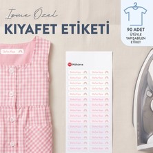 Mühürce Kıyafet Isim Etiketi Isme Özel Ütü Ile Yapışan Dikişsiz 90 Adet (45X10 Mm) Gökkuşağı