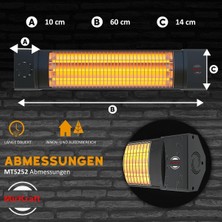 MT-5252 1800 Watt 3 Kademe Quartz Elektrikli Isıtıcı