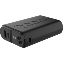 Powerbank Pd 20W 2usb-C 1usb-A 20.000 Mah, Ultra Kompakt ve Hafif Tasarım,led Ekran, Renk : Siyah