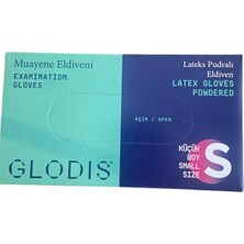 Glodıs Muayene Eldiveni, Lateks Pudralı, Küçük Boy (S), 100 Adet
