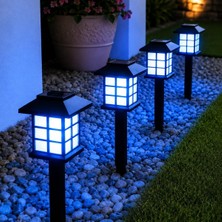 Tech Hlyos 2 Adet 5W Solar Bahçe Lambası 38 Cm, Güneş Enerjili Dekoratif Dış Mekan Aydınlatma