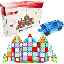 Arabalı 110 Parça 7.5 cm Büyük Boy Manyetik Blok Seti | Güçlü Mıknatıslı Zeka Geliştirici