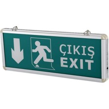 CT-9167 3 Watt Acil Çıkış Exıt Levhası (Aşağı) Ledli Şarjlı