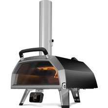 Karu 2 Pro Çok Yakıtlı Taşınabilir Pizza Fırını - Taş ve Termometreli Dış Mekan Odun Yak�