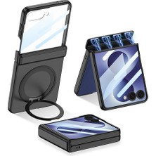 Ceponya Galaxy Z Flip 8 Kılıf Magsafe Şarj Özellikli Kıpta Kpt-06 Ring Standlı Kapak