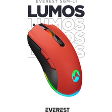 Sgm-L1 Lumos Kırmızı 6400DPI Rgb Ledli Makrolu Gaming Oyuncu Mouse